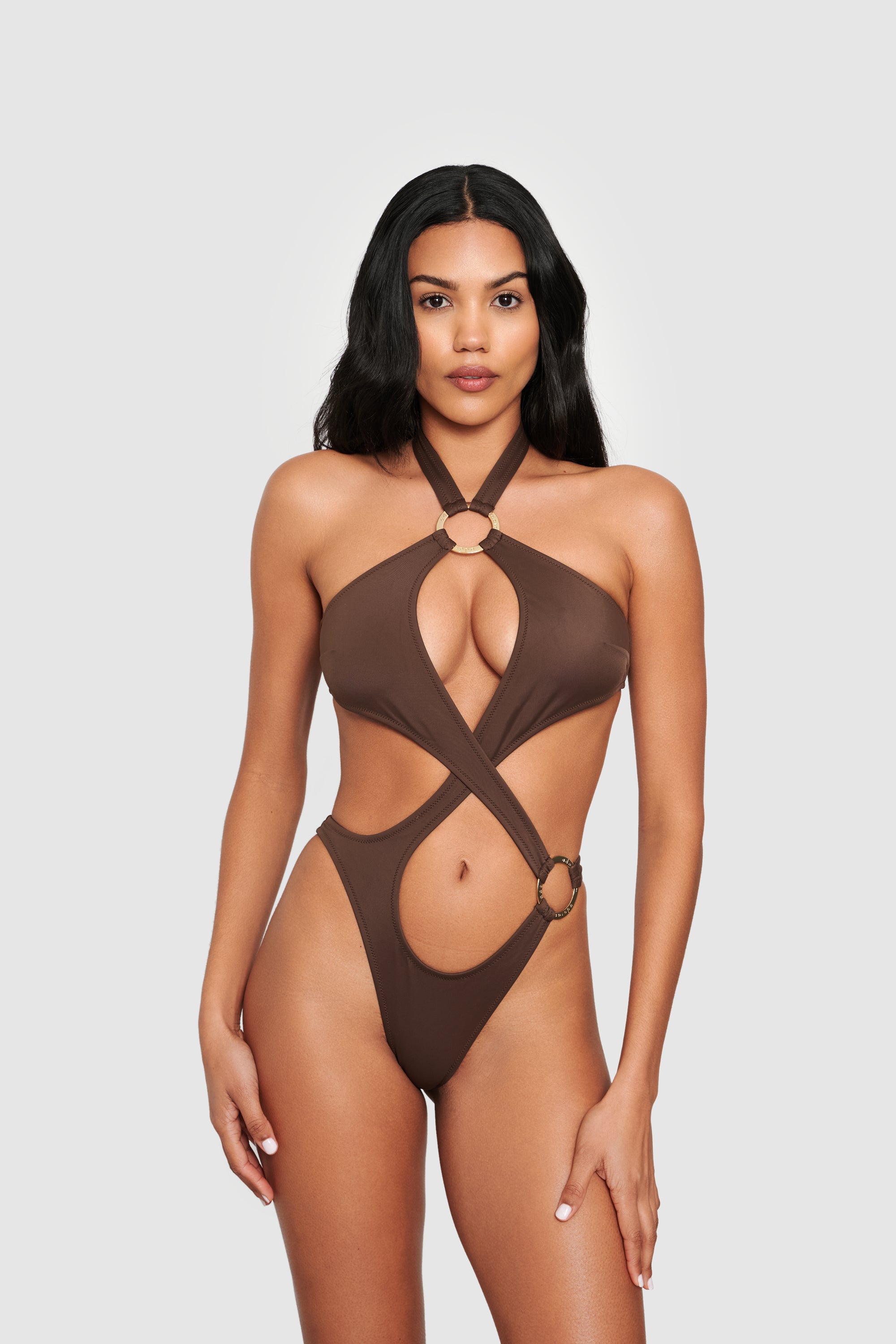 Amalfi Swimsuit Brown